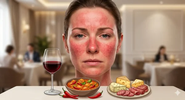 Cibi trigger che alimentano la rosacea