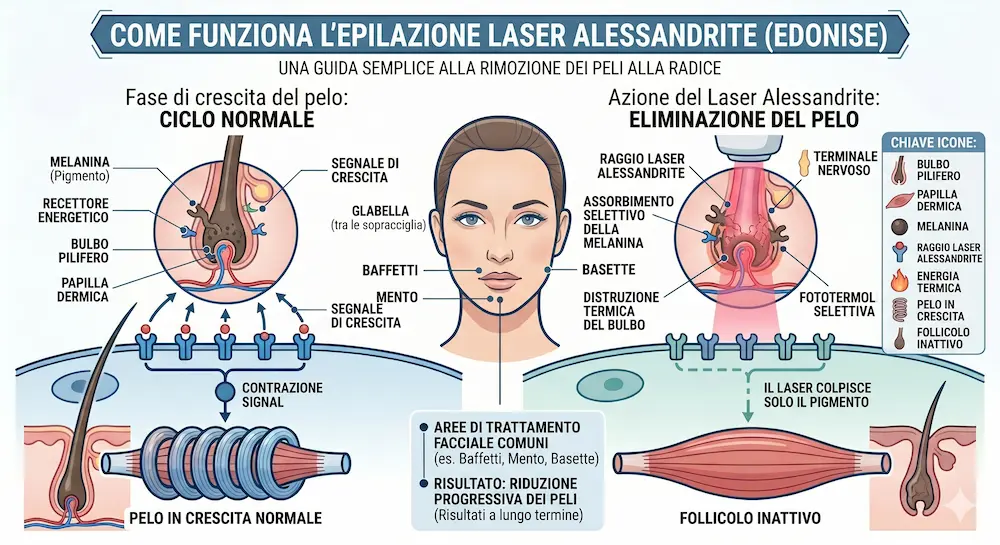 spiegazione scientifica epilazione alessandrite