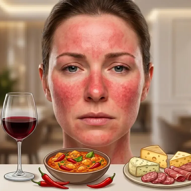 Cibi trigger che alimentano la rosacea