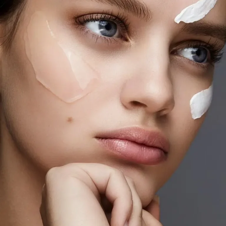 donna con crema sul viso